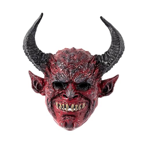 Colcolo Teufelsmaske mit vollem Kopf, Halloween-Maske für Ostern, Cosplay, Karneval, Halloween-Party von Colcolo