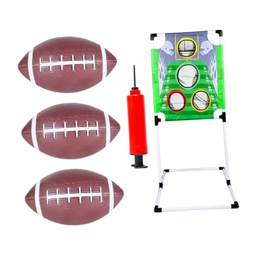 Colcolo Tipps Zielspiel mit 3 aufblasbaren Bällen, aufblasbarem Wurfspiel, Easy Setup Football Toss Game Garten von Colcolo