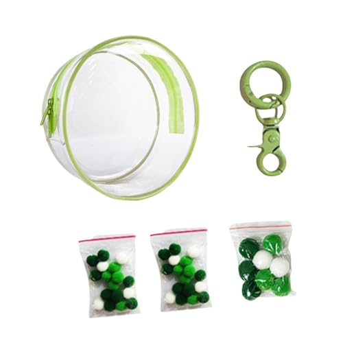 Colcolo Transparente Aufbewahrungstasche aus PVC für Puppen, Spielzeug-Organizer-Tasche, staubdichter Aufbewahrungskoffer für Minifiguren, GrÜn von Colcolo