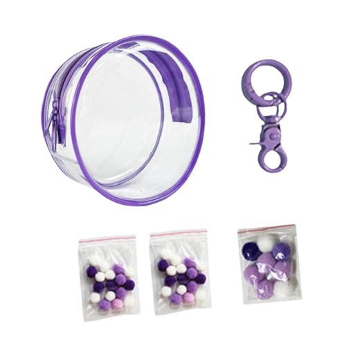 Colcolo Transparente Aufbewahrungstasche aus PVC für Puppen, Spielzeug-Organizer-Tasche, staubdichter Aufbewahrungskoffer für Minifiguren, Lila von Colcolo