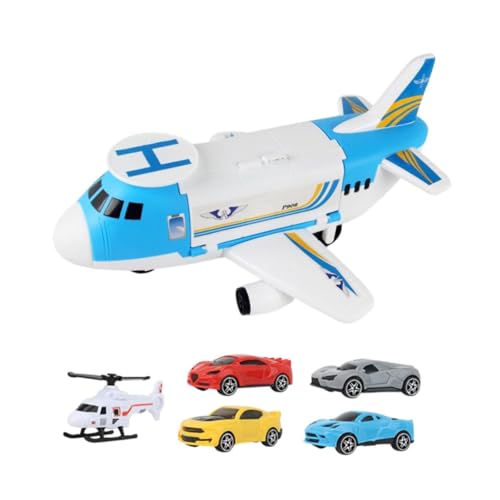 Colcolo Transport Frachtflugzeug Spielen Spielzeug Fahrzeug Flugzeug Auto Verbessern Motorik Kinder Luftfahrt Modell Spielset für Jungen Kinder Mädchen von Colcolo