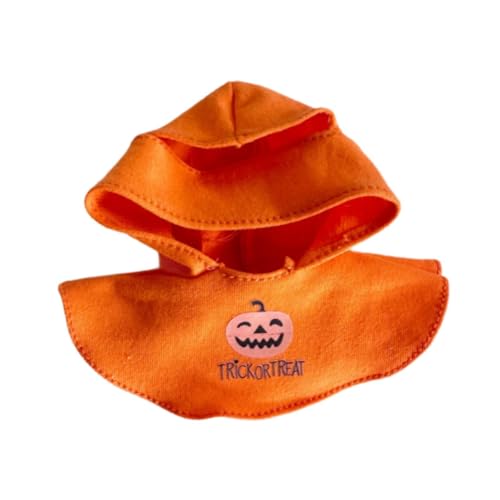 Colcolo Umhang für Plüschpuppen, Puppenkleidung für kleine Mädchen, abnehmbares Zubehör für Plüschpuppen, Ankleide-Puppenoutfits für 14 cm große Puppen, Orange von Colcolo