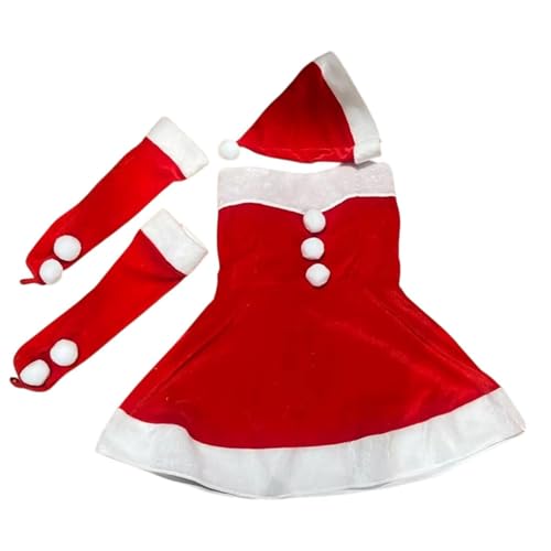 Colcolo Weihnachtsmann-Kostümkleid für Damen, Minikleid, Weihnachtskleid für Nachtclub, Neujahr von Colcolo