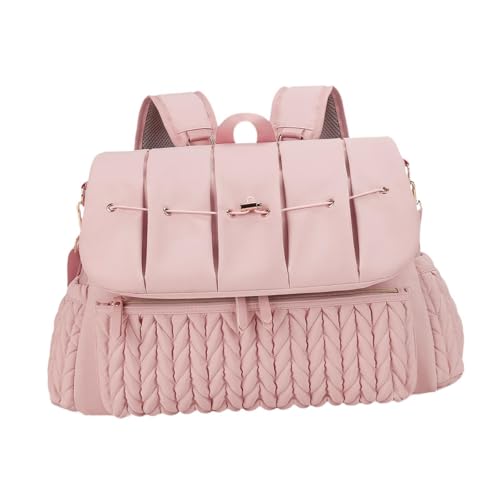 Colcolo Wickeltasche-Rucksack, Wickeltasche für Babys, wasserdicht, großes Fassungsvermögen, Windel-Tragetasche für Telefon, Flasche, Schlüssel, Rosa von Colcolo