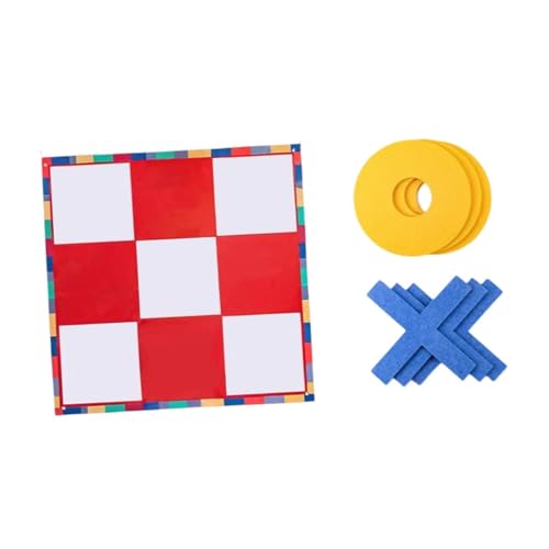 Colcolo Zehen Schach Set Brettspiel Eltern Kind Interaktion Klassiker Brain Teaser XO Spielzeug Bildungsspielzeug für Kinder Familien im Alter von 3+, 120 cm Und Rot von Colcolo