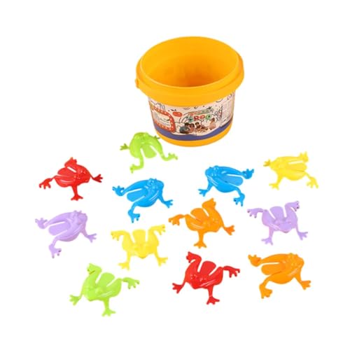 Colcolo springende Pessach frösche Coole springende Frösche mit Eimer Party bevorzugt lustiges Bouncing Frog Spielzeug für Jungen Mädchen, 13 Stück von Colcolo