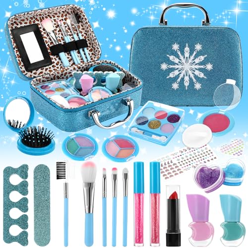 Collazoey Kinderschminke Set Mädchen,mit Schminkkoffer,Kids Cosplay Makeup Toy,Washable princess dress up set for kids 3-13 years old, perfect for birthday gifts,Children's Day,Christmas and Halloween von Collazoey