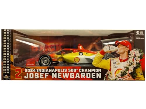 Greenlight 11258 Dallara Dirty Race Version 2024 NTT IndyCar Series - #2 Josef Newgarden/Team Penske, Shell Oil / 2024 500 Champion 1:18 Scale Diecast von Collectibles