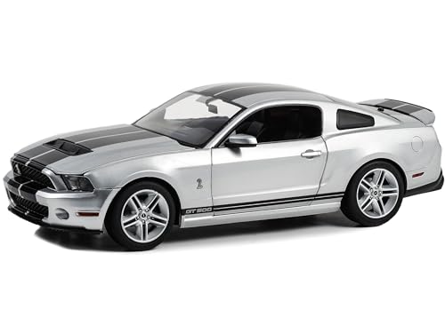 Greenlight 13673 GT500 Barren Silber Metallic mit schwarzen Streifen 1/18 Druckguss Modellauto von Collectibles