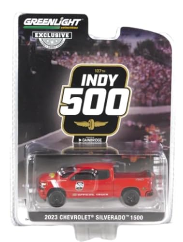 Greenlight 30457 2023 Chevy Silverado 1500–2023 107. Lauf des offiziellen Trucks 500 (Hobby exklusiv), Maßstab 1:64, Druckguss von Collectibles