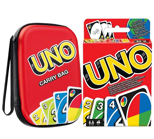 Collectix Kartenspiel Set: UNO klassisch + UNO Tragetasche, Gesellschaftsspiele für Kinder ab 7 Jahren (2-10 Spieler) von Collectix