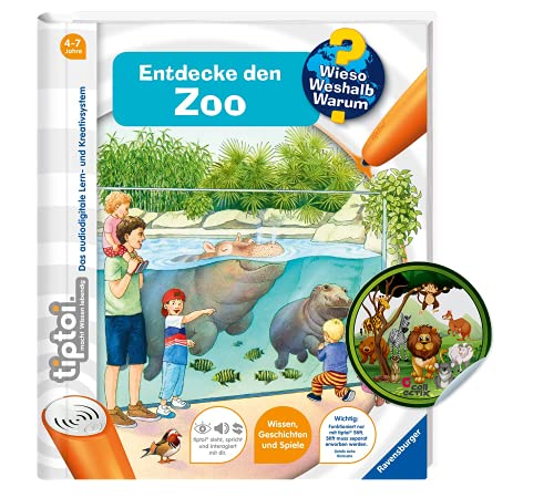 Ravensburger tiptoi ® Buch | Entdecke den Zoo + Kinder Tier-Sticker | Kinderbuch ab 4 Jahren von Collectix