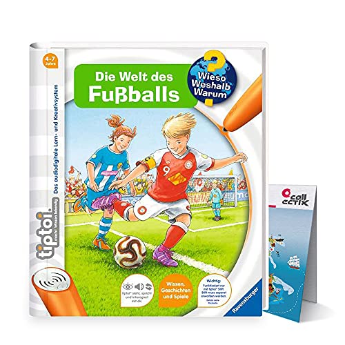 Ravensburger tiptoi ® Buch ab 4 Jahre | Die Welt des Fußballs + Kinder Wimmel Weltkarte - Fussball, Wieso, Weshalb, Warum, Training, tiptoi, Tip TOI, WM, Bundesliga von Collectix