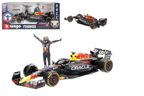 ColorBaby Burago Metallauto 1:24 Red Bull F1 Racing Rb19 (Max Verstap, Mehrfarbig) von ColorBaby