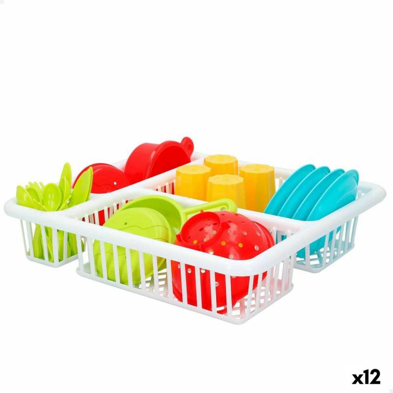 Kindergeschirr-Set Colorbaby Spielzeug Abtropfer 26 Stücke (12 Stück) von Colorbaby