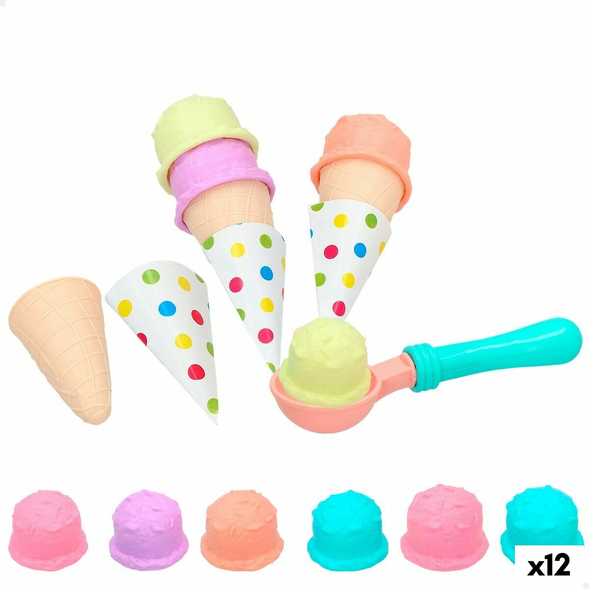 Kit aus Spielzeuglebensmittel Colorbaby Eiscreme 17 Stücke (12 Stück) von Colorbaby