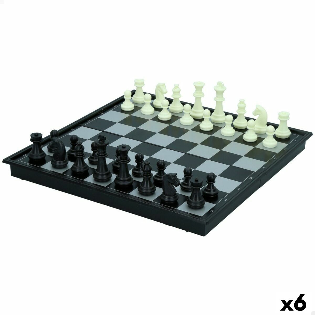 Schach- und Dame-Brett Colorbaby Kunststoff (6 Stück) von Colorbaby