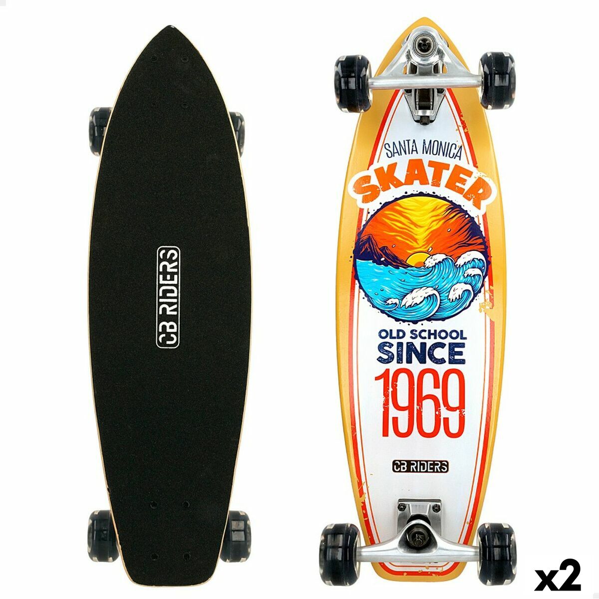 Skateboard Colorbaby 1969 surfero (2 Stück) von Colorbaby