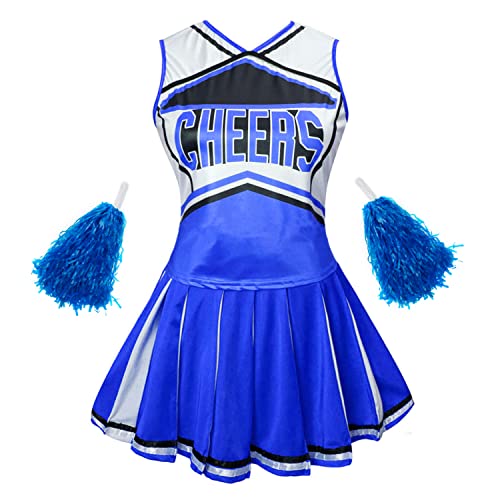 Colorful House Damen Cheerleader-Kostüm, Uniform (Größe XL, Blau#1) von Colorful House