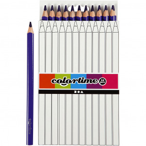 Colortime Buntstifte, Flieder, L 17,45 cm, Mine 5 mm, JUMBO, 12 Stk/ 1 von Colortime