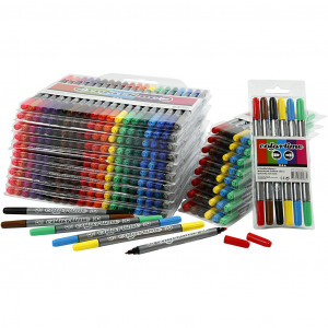 Colortime Dual-Filzstifte, Sortierte Farben, Strichstärke 2,3+3,6 mm, von Colortime
