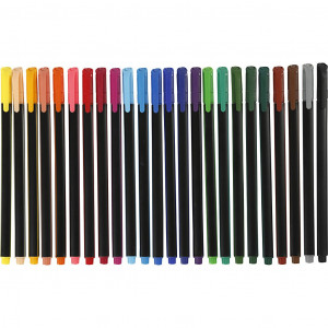 Colortime Fineliner Stift Farbenmix 0,6-0,7mm - 24 Stk von Colortime