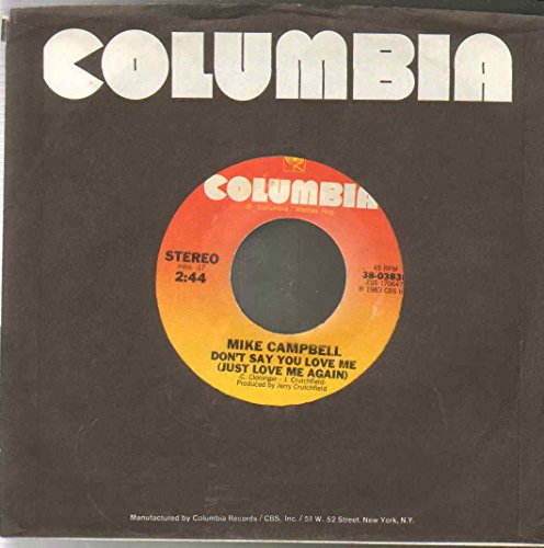 Don't say you love me/Barroom-Spiele/45/17,8 cm von Columbia