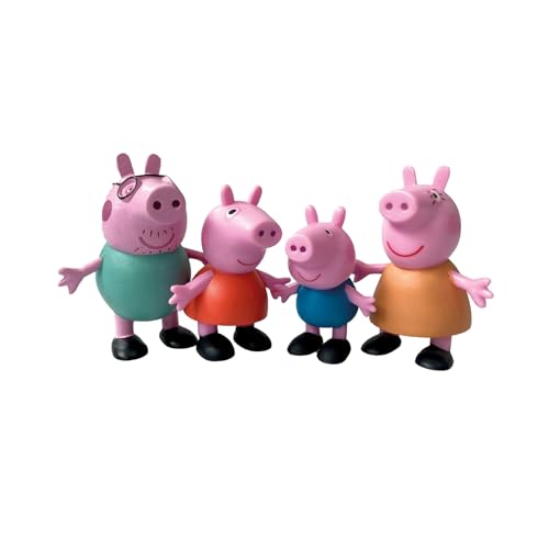 Comansi Set mit 4 Figuren aus der Peppa Wutz Familie: Peppa, George, Mama und Papa, Figuren 6 cm von Comansi