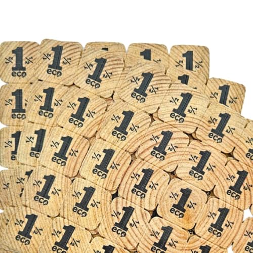 CombiCraft Eventchips aus Holz - 1000 Chips pro Packung - 100% Biologisch Abbaubar und PEFC-Zertifiziert - 24 x 24 mm, neutral Bedruckt, zum Halbieren - Nachhaltige Wertmarke für Events und Festivals von CombiCraft