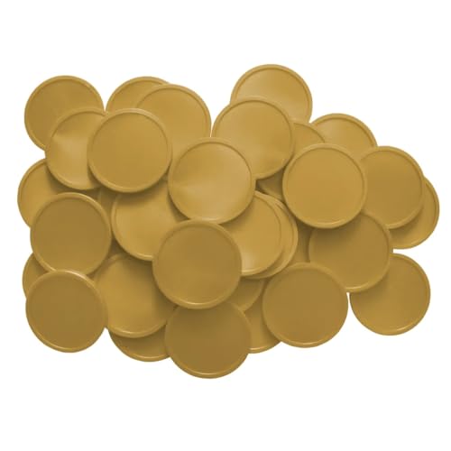 CombiCraft Kunststoff Wertmarken oder Pfandmarken Gold - Packung mit 100 Stück - 29mm Durchmesser - Ideal für Gastronomie, Events und Firmenkatinen von CombiCraft