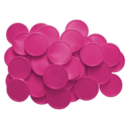 CombiCraft Kunststoff Wertmarken oder Pfandmarken Pink - Packung mit 100 Stück - 29mm Durchmesser - Ideal für Gastronomie, Events und Firmenkatinen von CombiCraft