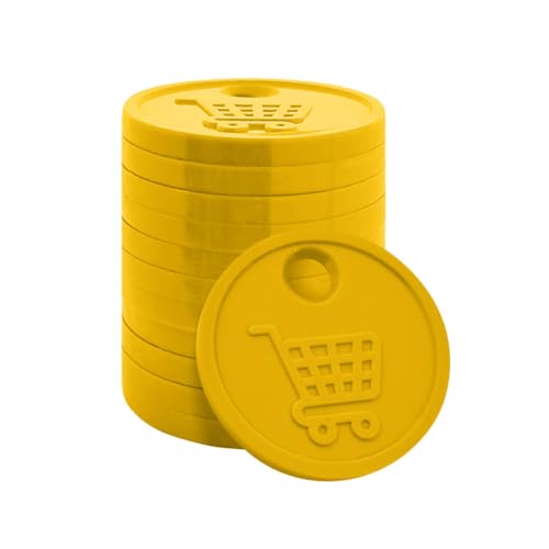 CombiCraft Wertmarken oder Einkaufswagenchips in Gelb, 24mm - 100 Stück - 0,50€ Format - Ideale Alternative zu herkömmlichen 50 Cent Münze CombiCraft Wertmarken oder Einkaufswagenchips in Gelb, 24mm - 100 Stück - 0,50€ Format - Ideale Alternative zu herkömmlichen 50 Cent Münze von CombiCraft