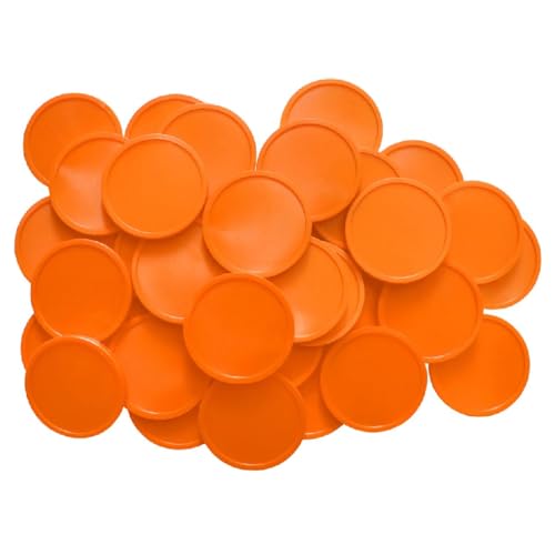 CombiCraft Kunststoff Wertmarken oder Pfandmarken Orange - Packung mit 100 Stück - 29mm Durchmesser - Ideal für Gastronomie, Events und Firmenkatinen von CombiCraft