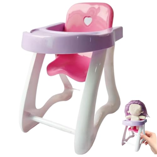 Babypuppe High Stuhl 6 x 7x 9 Simulation High Stuhl Spielzeug für Babypuppen Mini Puppen High Stuhl süße Babypuppenzubehör für Mädchen, die Kinder spielen, Babypuppen spielen, High Stuhl Toysdoll Hig von Comebachome