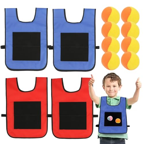 Comebachome 4set Dodgeball -Bälle mit 8 Sportbällen und 4 Klebern Ball Weste Ball Games mit Riemen Interacting Target Target Game Sticky für Kinder im Freien, Dodgeball Comebachome 4set Dodgeball -Bälle mit 8 Sportbällen und 4 Klebern Ball Weste Ball Games mit Riemen Interacting Target Target Game Sticky für Kinder im Freien, Dodgeball von Comebachome