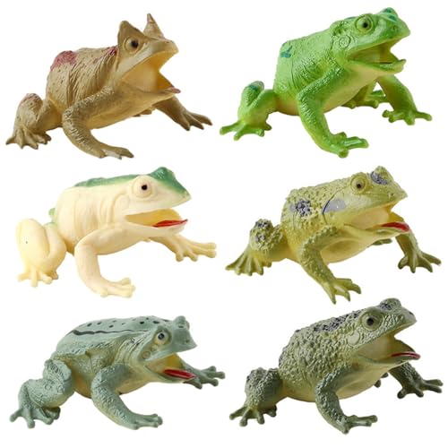 Comebachome 6pcs Froschspielzeug, realistische Froschfiguren Kleiner farbenfroh von Comebachome