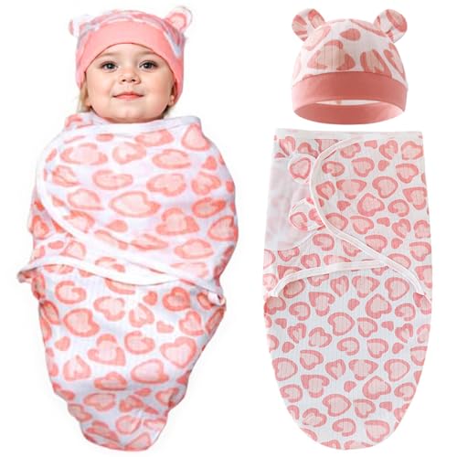 Comebachome Babypuppenzubehör, 2pcs/Set Cotton Babypuppenkleidung umfasst Herz-Swaddle-Decke & Hut, DIY-Puppen-Outfits für 17-22 Zoll Neugeborene Puppe, Babypuppenkleidung, Babypuppenzubehör von Comebachome