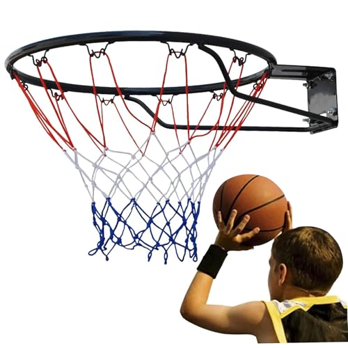 Comebachome Basketball -Hoop, 15 -Zoll -Basketball -Felgenersatz mit Netz, wandmontierter Basketball -Felgen Ersatz, Hochleistungs -Basketball -Felgen für Kinder Auffahrt Hinterhof Indoor Outdoor von Comebachome