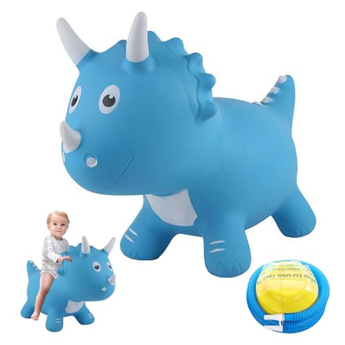 Comebachome Bouncy Horse für Kleinkinder 1-3, 21,6-Zoll-PVC-aufblasbare Dinosaurier mit Pumpen, aufblasbares Hopfentier seit älter als 2 Jahre Kinder von Comebachome