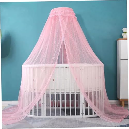 Comebachome Canopy für Kinderbett mit einstellbarem Clip-On-Ständer Crib Canopy 360 ° Anti-Mosquito-Verschlüsselungsnetz Krippenabdeckung Einfach Installation Kinderbettdach von Comebachome