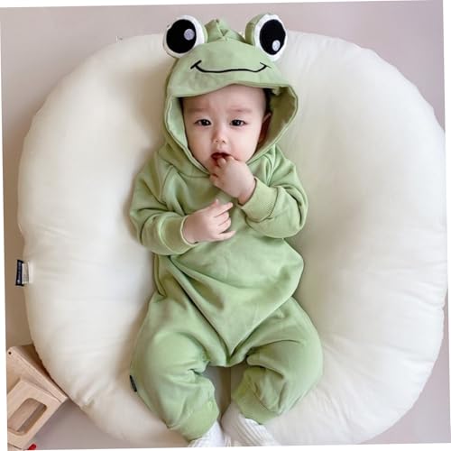 Comebachome Froschkostüm Baby, entzückender Baby -Frosch -Jumpsuit mit Frosch -Augenhaube, Säuglings -Langhülle mit Kapuze -Strampler für Neugeborene im Alter von 0 bis 1 Jahr (66 cm) von Comebachome