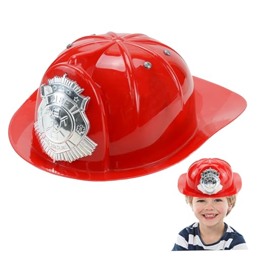 Comebachome Kids Fireman Hut, Simulation Feuerwehrmann Helmkostüm für Kinder, harte Plastikfeuerwehrhut, Feuerwehrhelm für Cosplay -Kostümparty von Comebachome