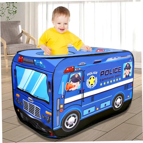 Comebachome Kids Up Play Tent, 44x26x30in Polizeiauto auf Zelt für Kinder, faltbares Spielhaus, Spielzelte für Kleinkinder 1-3 Weihnachten Geburtstag von Comebachome