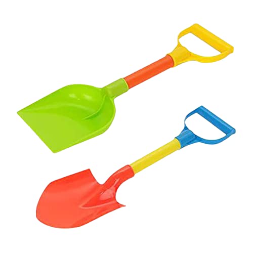 Comebachome Kinder Schneeschaufel Set Plastik Sand Scoop Gartenspielzeug mit Griff zufälliger Farbe 2pcs, Kinderstrandschaufeln, Kinderschaufel von Comebachome