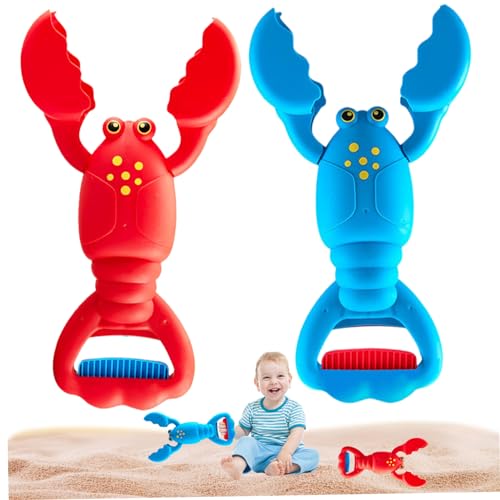 Comebachome Lobster Sand Bagger, 2pcs Plastik Lobster Sandbox Bagger Spielzeug, Kinderstrandspielzeug, Schneespielzeug für Kinder Kleinkind Sommerpool von Comebachome