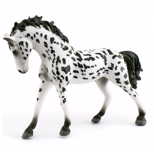 Comebachome Pferdefiguren, 5 Zoll realistische plastische Appaloosa -Pferdestifte, Miniatur -Pferdestatuen Ornamente, Tiere Spielzeug für Kinder Jungen Mädchen von Comebachome