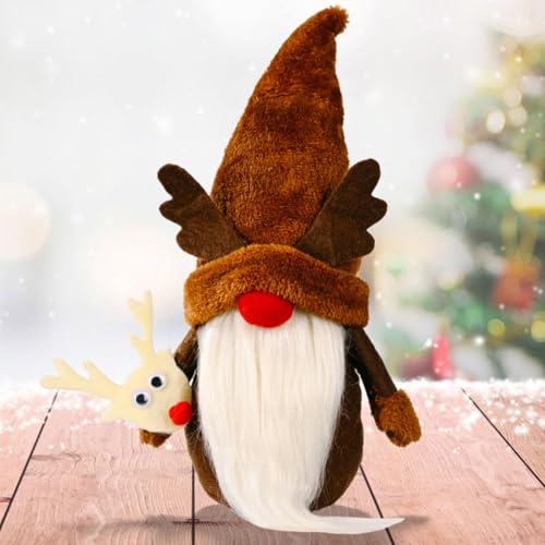 Comebachome Weihnachten Elch GNOME Plüsch Mini Stoffed Cartoon Dekorative Zwergpuppe Ornament für Weihnachten Party Kamin Home Office Tabletop von Comebachome