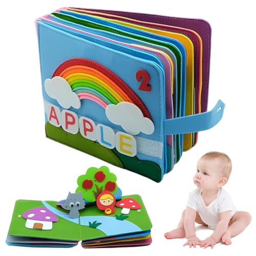 FOREBOW Bow BOUS Multiple Theme Developmental Evally Buch mit Schließband 10x8 Zoll Kleinkind Bücher für Vorschule Learning, Kindergartenlernen, Homeschool, geschäftiges Buch Toddler -Busy Book von Comebachome