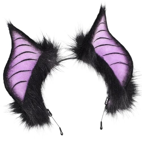 Fledermaus -Stirnband Gothic Halloween Fledermaus -Ohren Stirnband One Size Plüsch Bat Ohren Kopfstück für schickes Cosplay -Kostüm Halloween Party, Style 2, Fledermausohren, Fledermaus -Stirnband von Comebachome