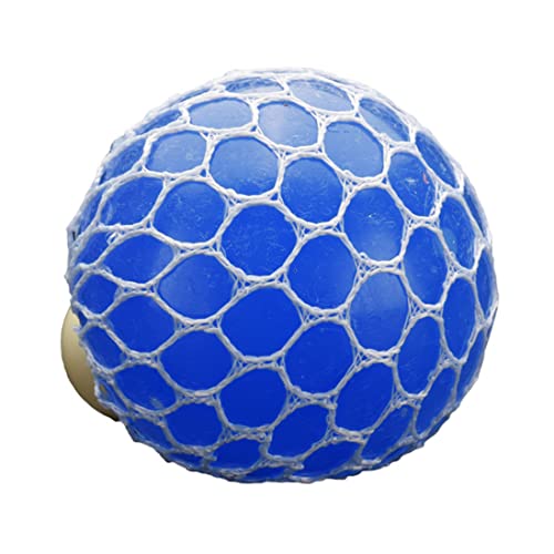 Comebachome Maschenkugeln, 6,5 cm sensorische Traubenkugeln Spielzeug, Zappel -Mesh -Kugeln für Erwachsene Druckrelief (weiß blau) von Comebachome